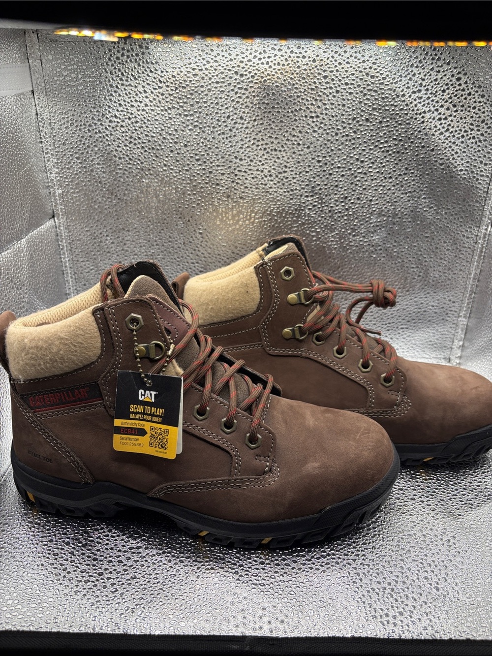 Caterpillar Brown Waterproof Women's Combat/Moto Ankle Boots NWT